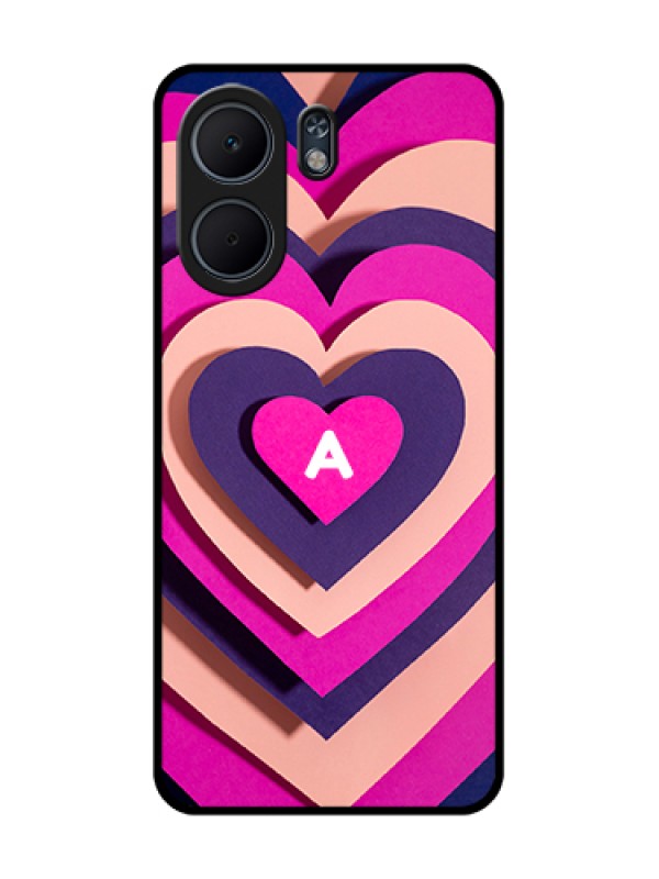 Custom Oppo A5x 4G Custom Glass Phone Case - Cute Heart Pattern Design