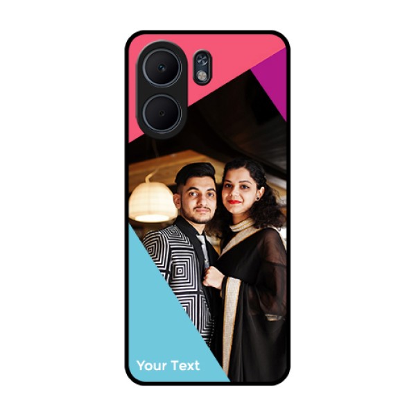 Oppo A5x 4G Custom Glass Phone Case - Stacked Triple Colour Design