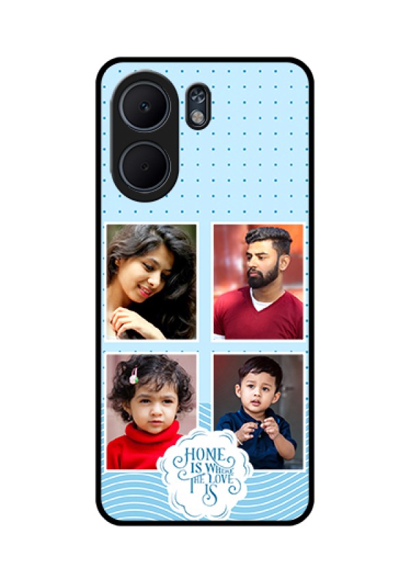 Oppo A5x 4G Custom Glass Phone Case - Cute Love Quote With 4 Pic Upload Design