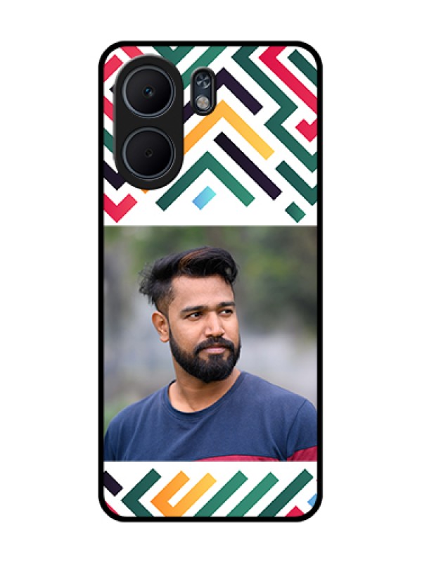 Custom Oppo A5x 4G Custom Glass Phone Case - Colorful Maze Pattern Design