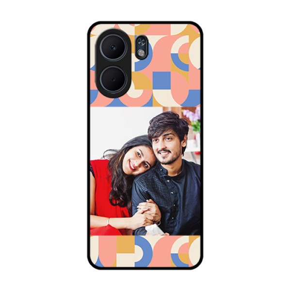 Oppo A5x 4G Custom Glass Phone Case - Semi - Circle Maze Pattern Design