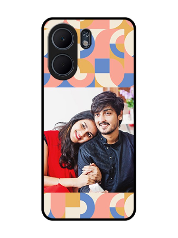 Custom Oppo A5x 4G Custom Glass Phone Case - Semi - Circle Maze Pattern Design