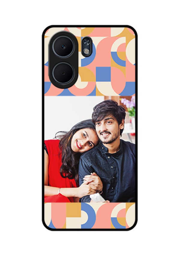Oppo A5x 4G Custom Glass Phone Case - Semi - Circle Maze Pattern Design