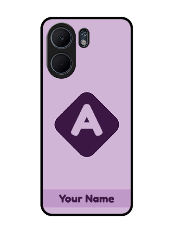 Custom Oppo A5x 4G Custom Glass Phone Case - Custom Letter In Curved Badge Design