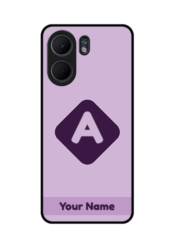 Oppo A5x 4G Custom Glass Phone Case - Custom Letter In Curved Badge Design