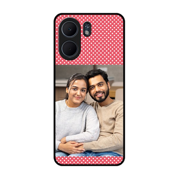 Oppo A5x 5G Custom Glass Phone Case - White Dotted Design