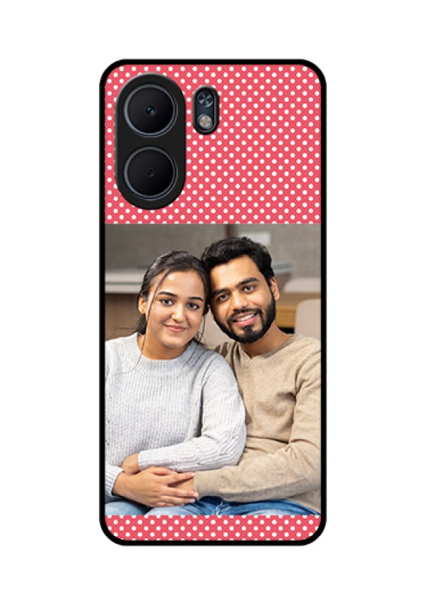 Oppo A5x 5G Custom Glass Phone Case - White Dotted Design