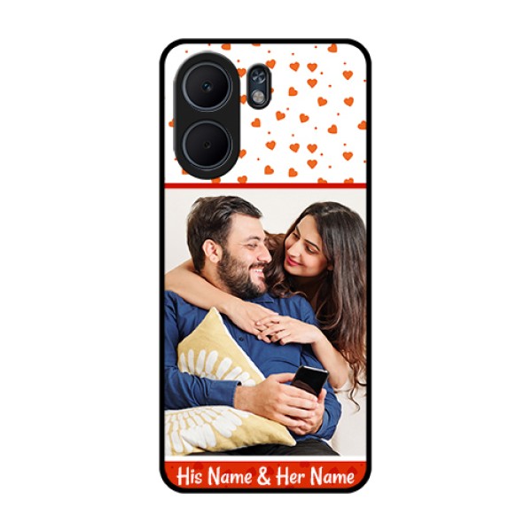 Oppo A5x 5G Custom Glass Phone Case - Orange Love Symbol Design Oppo A5x 5G Custom Glass Phone Case - Orange Love Symbol Design