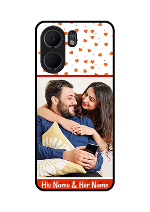 Oppo A5x 5G Custom Glass Phone Case - Orange Love Symbol Design