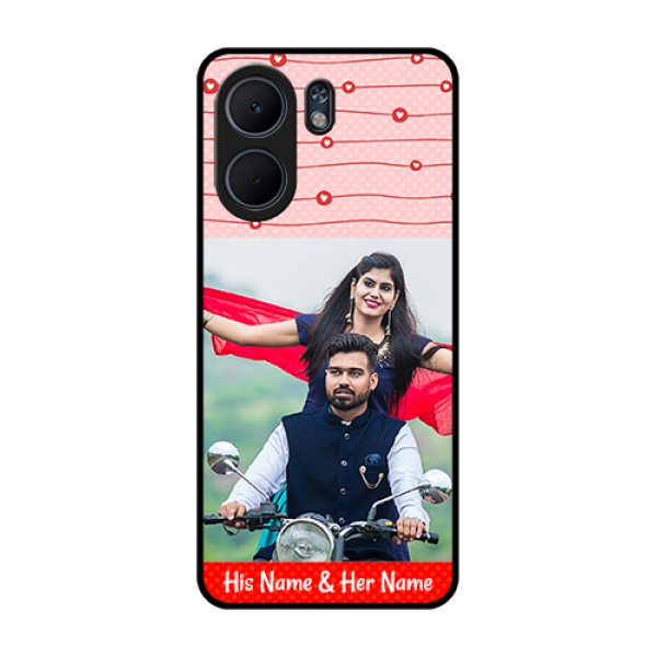 Oppo A5x 5G Custom Glass Phone Case - Red Pattern Case Design