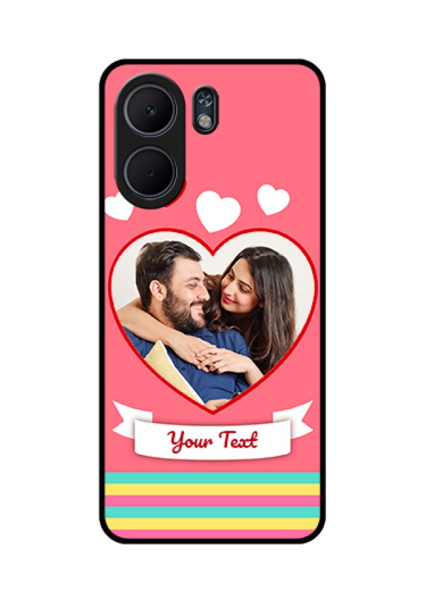 Oppo A5x 5G Custom Glass Phone Case - Love Shapes Doodle Design