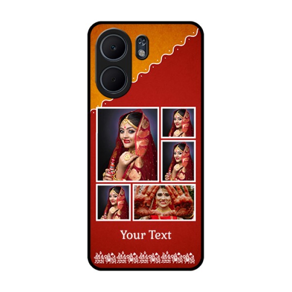 Oppo A5x 5G Custom Glass Phone Case - Wedding Pic Upload Design