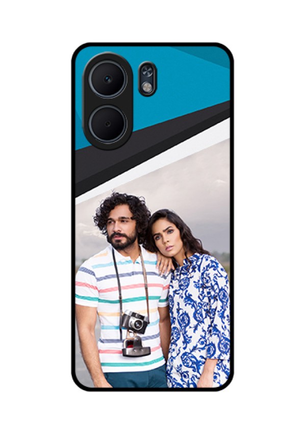 Oppo A5x 5G Custom Glass Phone Case - Simple Pattern Photo Upload Design