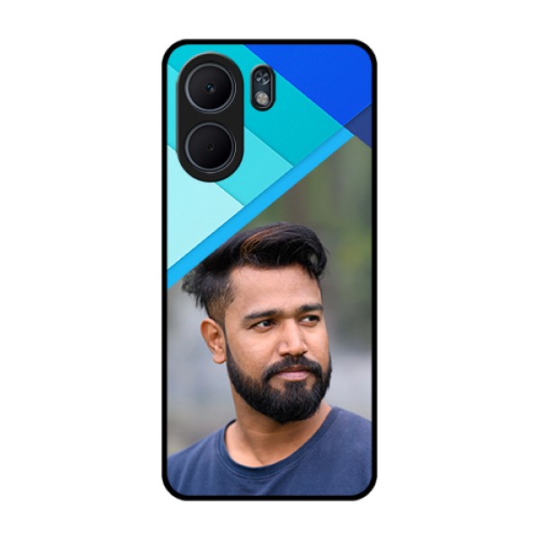 Oppo A5x 5G Custom Glass Phone Case - Blue Pattern Design