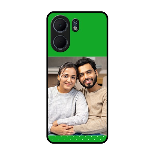 Oppo A5x 5G Custom Glass Phone Case - Green Pattern Design
