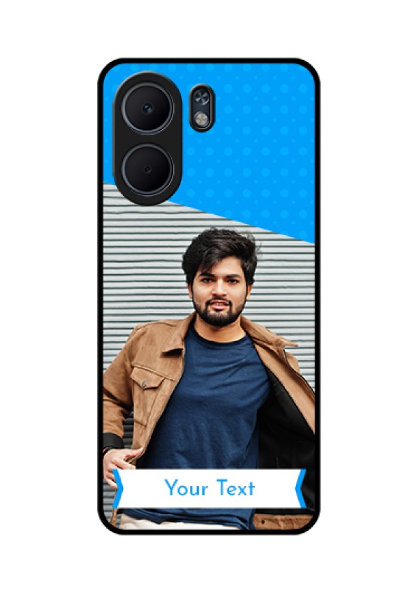 Oppo A5x 5G Custom Glass Phone Case - Simple Blue Color Design