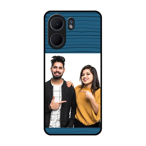 Oppo A5x 5G Custom Glass Phone Case - Blue Pattern Cover Design Oppo A5x 5G Custom Glass Phone Case - Blue Pattern Cover Design