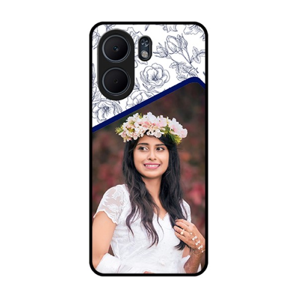Oppo A5x 5G Custom Glass Phone Case - Classy Floral Design
