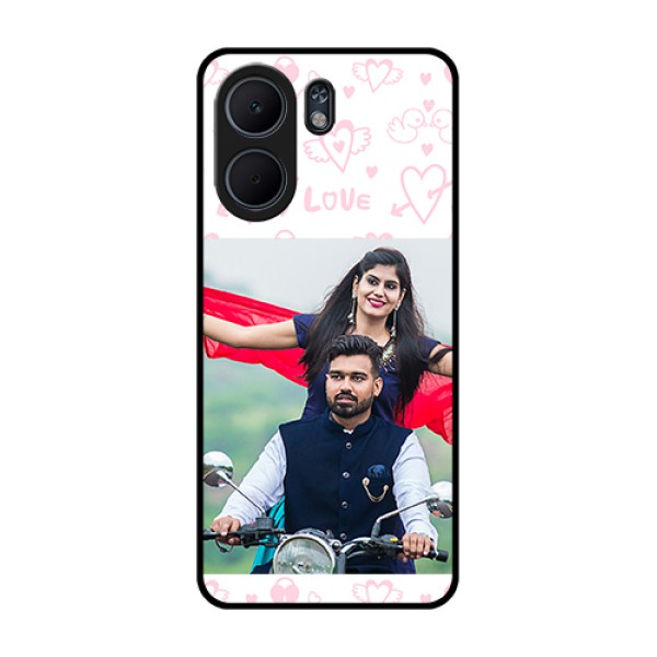 Oppo A5x 5G Custom Glass Phone Case - Pink Flying Heart Design Oppo A5x 5G Custom Glass Phone Case - Pink Flying Heart Design