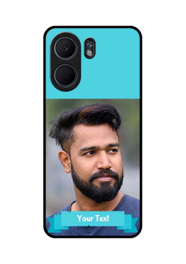Oppo A5x 5G Custom Glass Phone Case - Blue Color Design