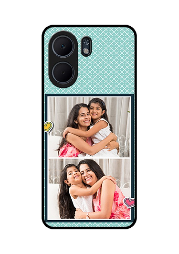 Oppo A5x 5G Custom Glass Phone Case - 2 Image Holder With Pattern Design