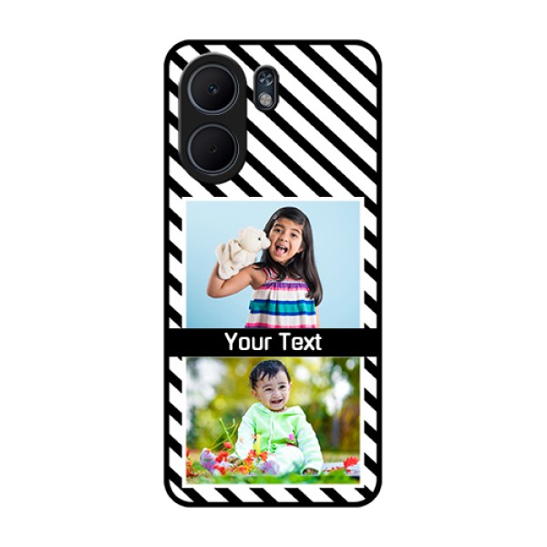 Oppo A5x 5G Custom Glass Phone Case - Black And White Stripes Design Oppo A5x 5G Custom Glass Phone Case - Black And White Stripes Design