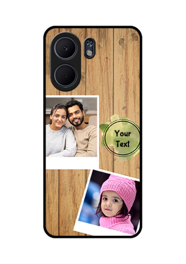 Oppo A5x 5G Custom Glass Phone Case - Wooden Texture Design