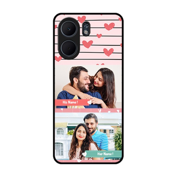 Oppo A5x 5G Custom Glass Phone Case - Photo With Heart Design