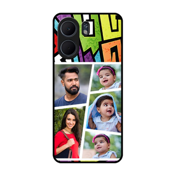 Oppo A5x 5G Custom Glass Phone Case - Graffiti Pattern Design