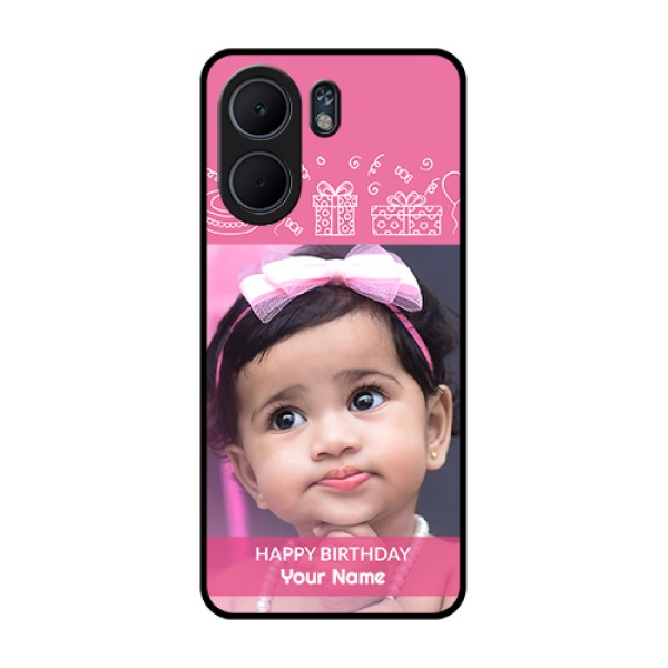Oppo A5x 5G Custom Glass Phone Case - With Birthday Line Art Design Oppo A5x 5G Custom Glass Phone Case - With Birthday Line Art Design