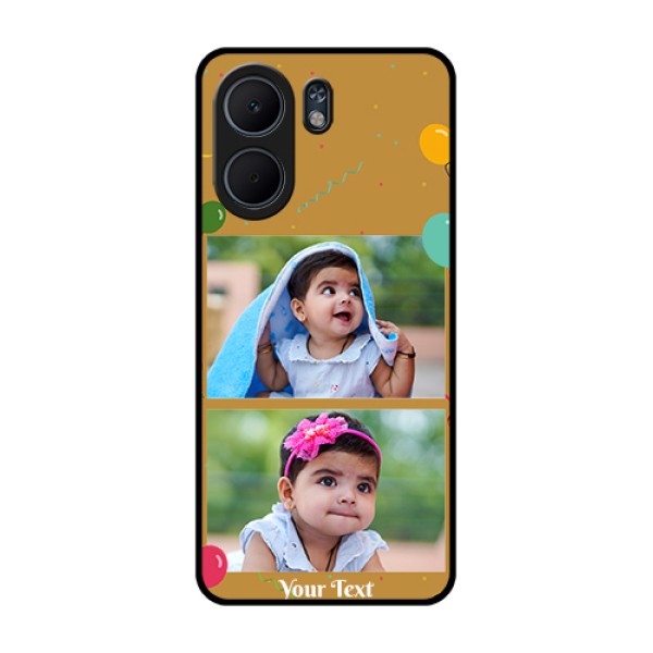 Oppo A5x 5G Custom Glass Phone Case - Image Holder With Birthday Celebrations Design Oppo A5x 5G Custom Glass Phone Case - Image Holder With Birthday Celebrations Design