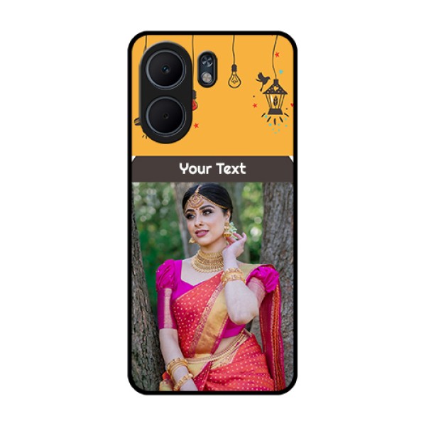 Oppo A5x 5G Custom Glass Phone Case - With Family Picture And Icons Oppo A5x 5G Custom Glass Phone Case - With Family Picture And Icons