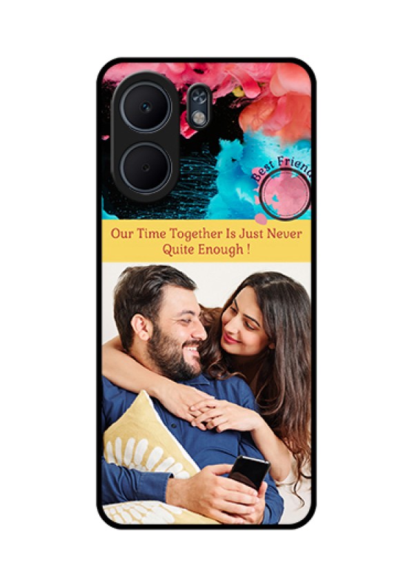 Oppo A5x 5G Custom Glass Phone Case - Quote With Acrylic Painting Design