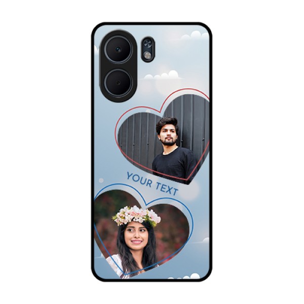 Oppo A5x 5G Custom Glass Phone Case - Blue Color Couple Design