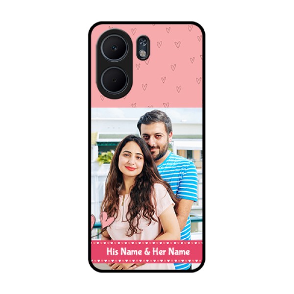 Oppo A5x 5G Custom Glass Phone Case - Love Design Peach Color Oppo A5x 5G Custom Glass Phone Case - Love Design Peach Color