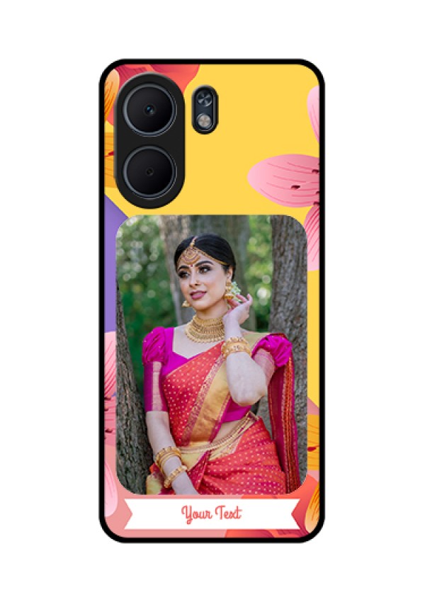 Oppo A5x 5G Custom Glass Phone Case - 3 Image With Vintage Floral Design