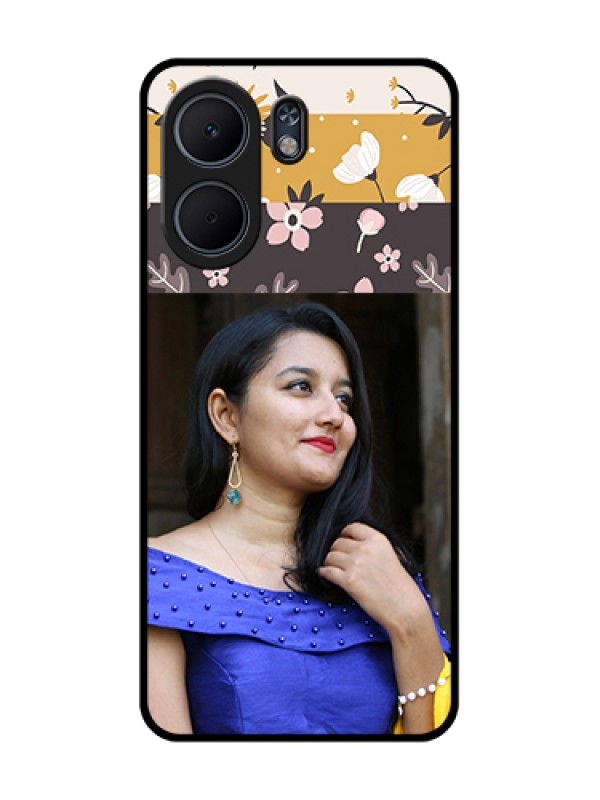 Custom Oppo A5x 5G Custom Glass Phone Case - Stylish Floral Design