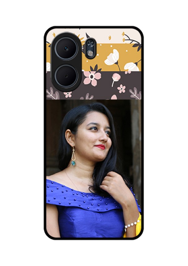 Oppo A5x 5G Custom Glass Phone Case - Stylish Floral Design