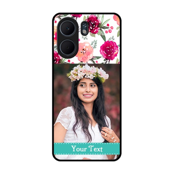 Oppo A5x 5G Custom Glass Phone Case - Water Colors Floral Design Oppo A5x 5G Custom Glass Phone Case - Water Colors Floral Design
