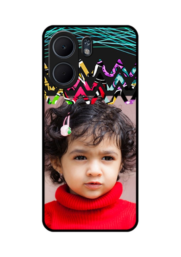Oppo A5x 5G Custom Glass Phone Case - Neon Abstract Design