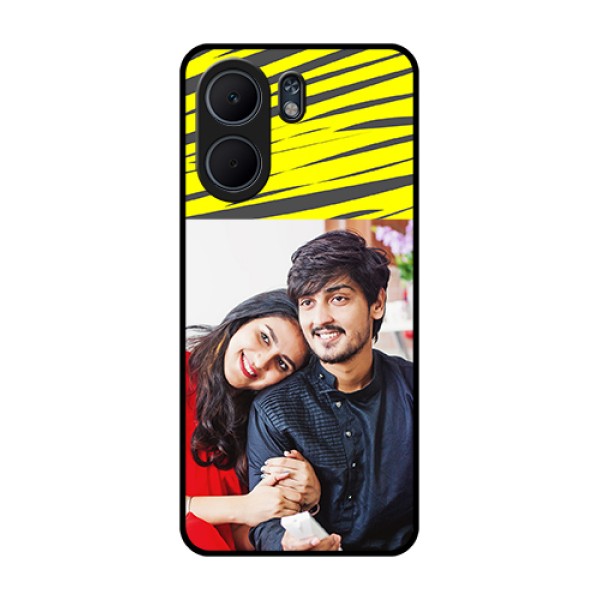 Oppo A5x 5G Custom Glass Phone Case - Yellow Abstract Design Oppo A5x 5G Custom Glass Phone Case - Yellow Abstract Design