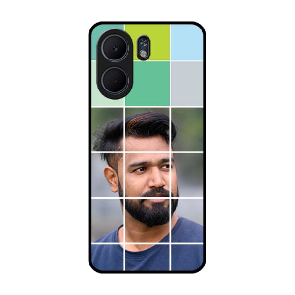 Oppo A5x 5G Custom Glass Phone Case - With White Box Pattern Oppo A5x 5G Custom Glass Phone Case - With White Box Pattern