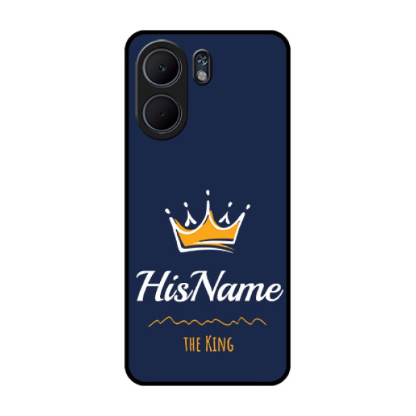 Oppo A5x 5G Custom Glass Phone Case - King With Name Design