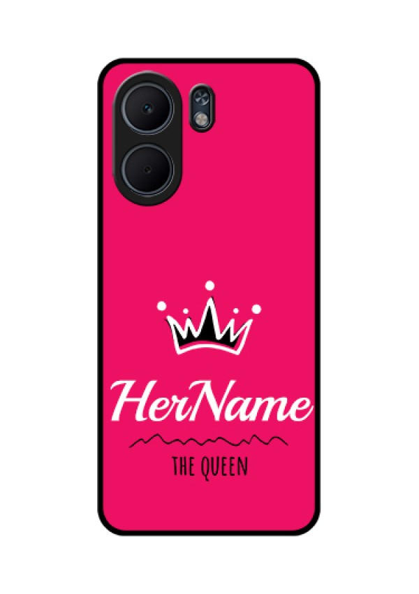 Oppo A5x 5G Custom Glass Phone Case - Queen With Name Design