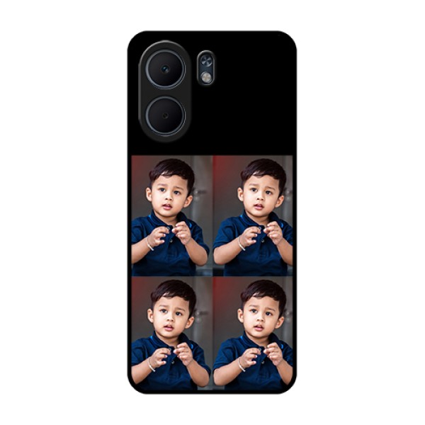 Oppo A5x 5G Custom Glass Phone Case - 4 Image Holder Design