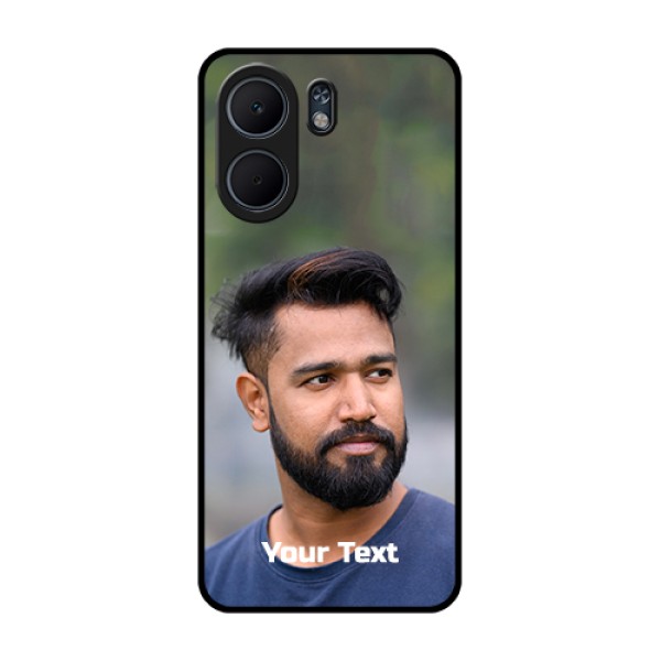 Oppo A5x 5G Custom Glass Phone Case - Photo With Text Design