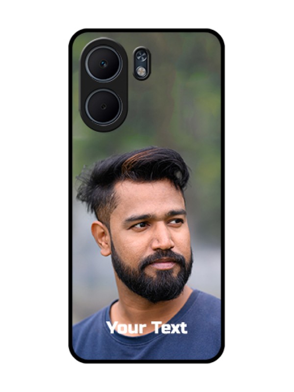 Custom Oppo A5x 5G Custom Glass Phone Case - Photo With Text Design