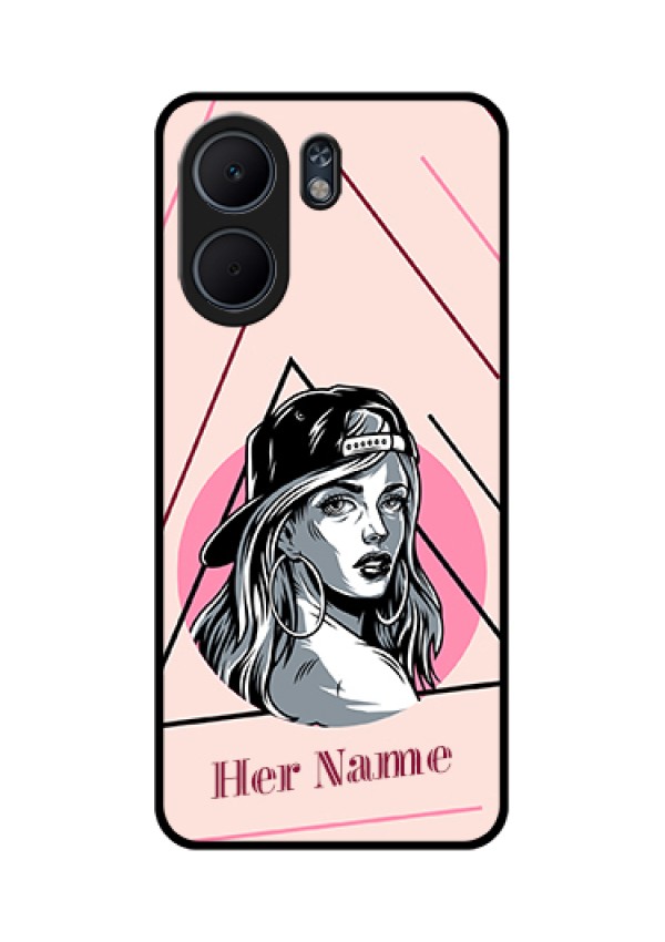 Oppo A5x 5G Custom Glass Phone Case - Rockstar Girl Design