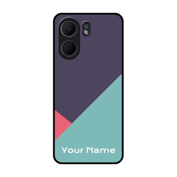 Oppo A5x 5G Custom Glass Phone Case - Tri Color Abstract Design Oppo A5x 5G Custom Glass Phone Case - Tri Color Abstract Design