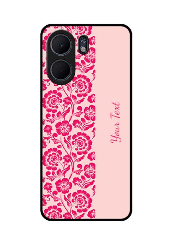 Oppo A5x 5G Custom Glass Phone Case - Attractive Floral Pattern Design